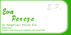 eva percze business card